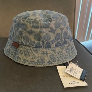 Coach Signature Denim Bucket Hat - New